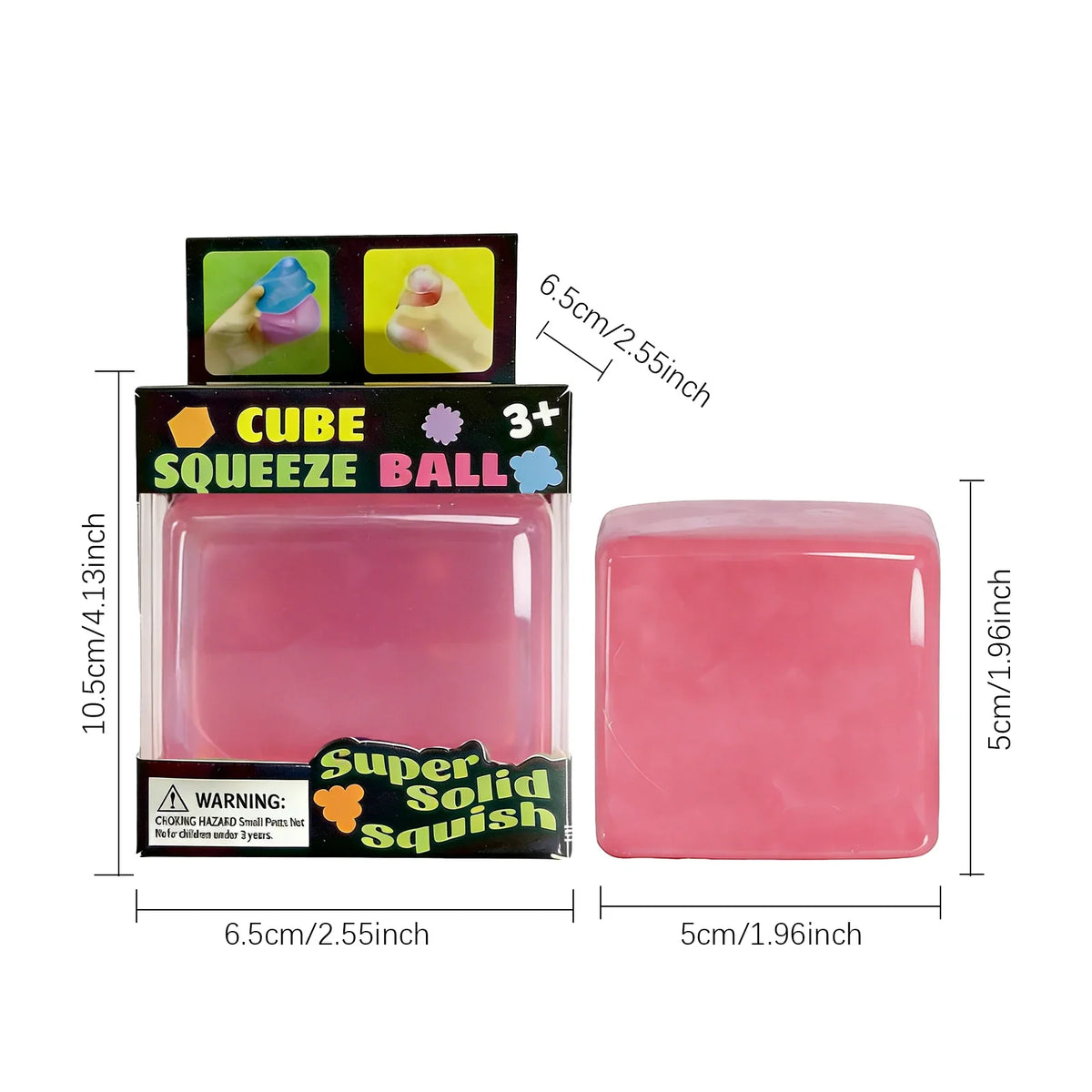 Mini Ice Cube Squishy Fidget Toy | Soft Sensory Squeeze Cube