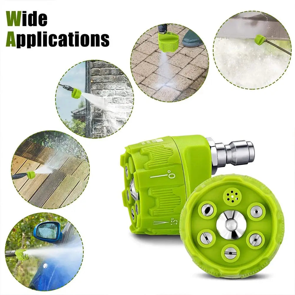 6-in-1 Pressure Washer Spray Nozzle | 4000 PSI Quick Connect
