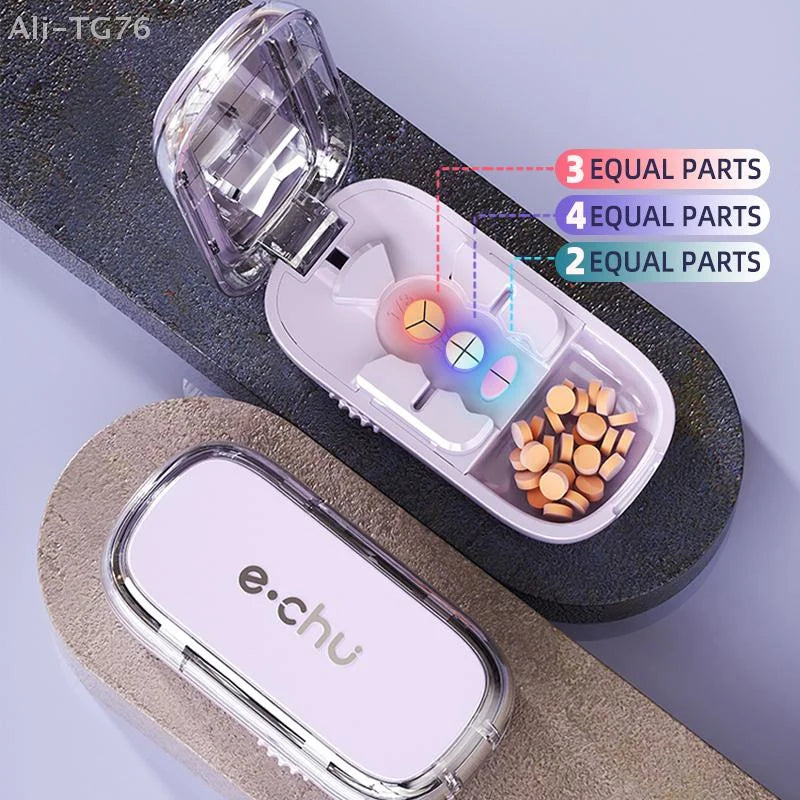 3-in-1 Pill Cutter & Tablet Splitter with Organizer