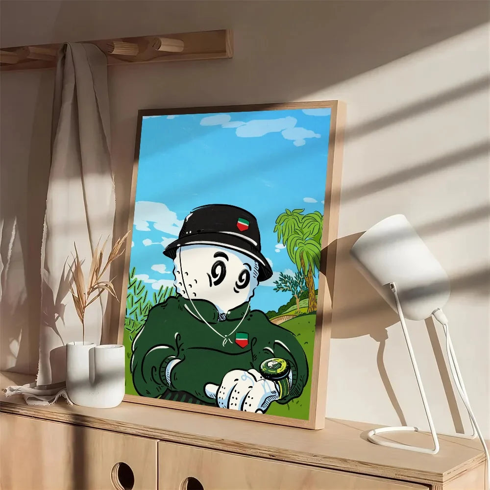 Golf Art Wall Poster – Self-Adhesive Waterproof Sticker Decor