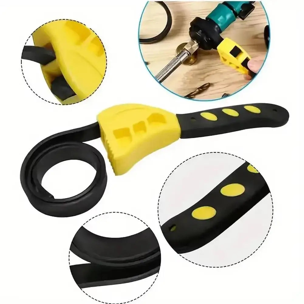 6/8 Inch Adjustable Belt Wrench – Oil Filter Strap Spanner