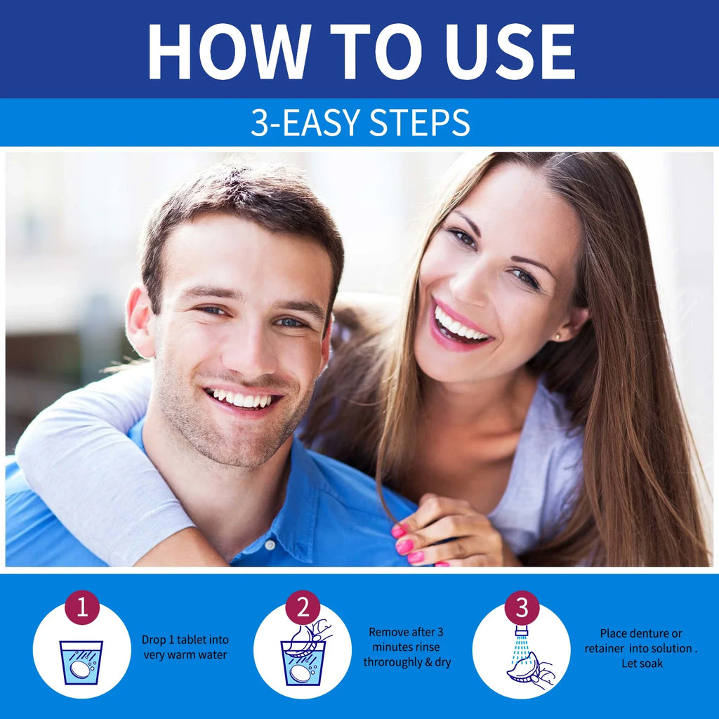 100 Denture Cleaning Tablets | Retainer & Night Guard Cleaner