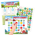Toilet Training Sticker Chart Kids Potty Reward Progress Boys Girls