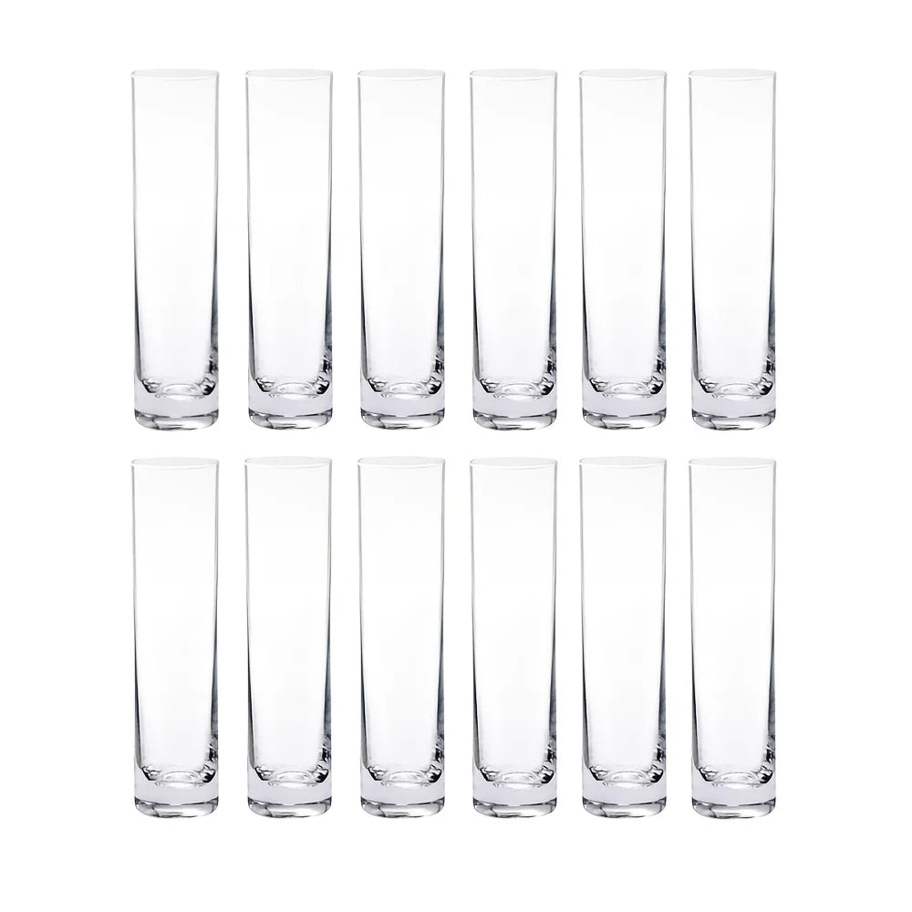 12 Glass Cylinder Vase Clear Small Flower Home Decoration Party