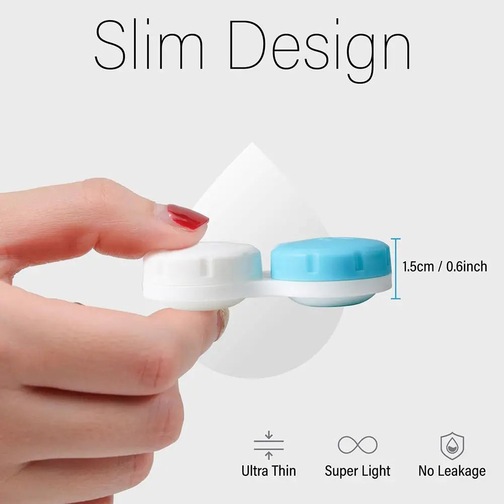 12-Pack Colorful Contact Lens Cases – Travel Holder Kit