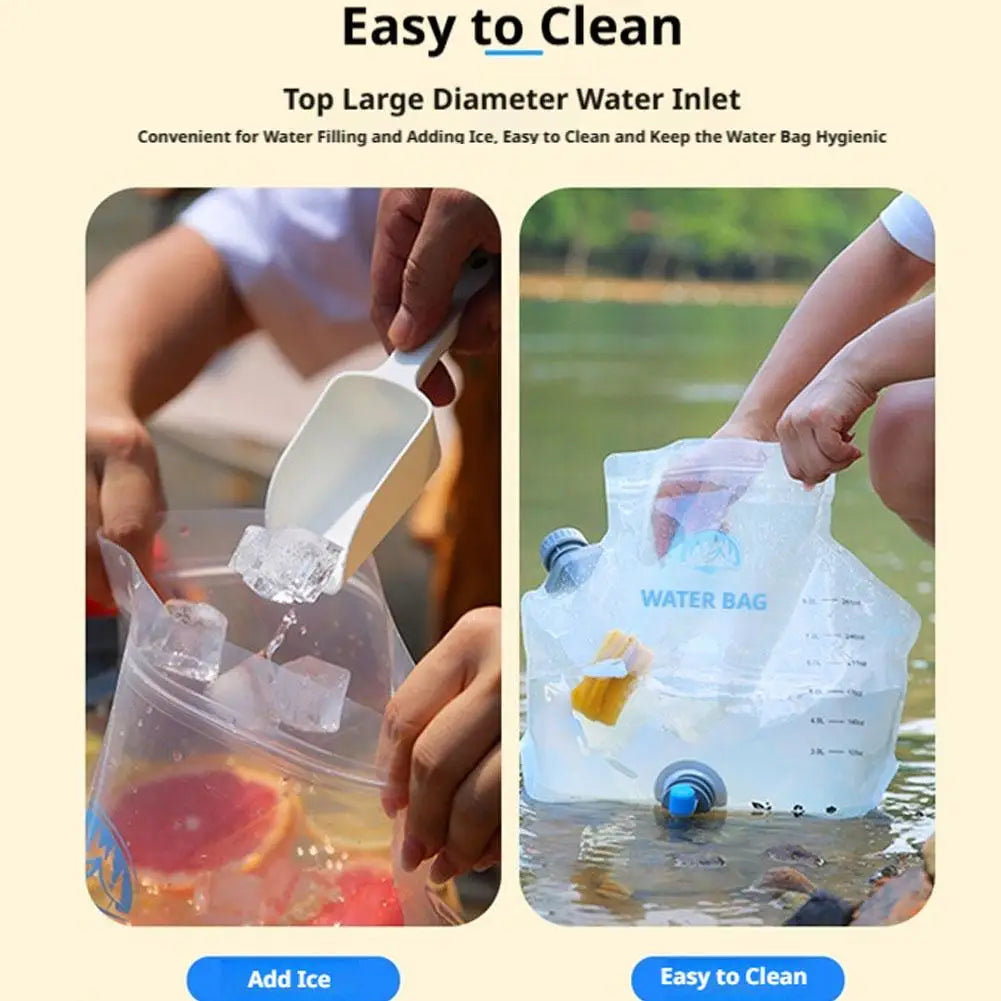8L Collapsible Water Container with Spigot for Camping & Hiking