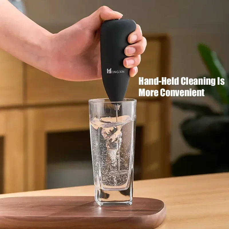 KEMORELA Mini Electric Milk Frother – Handheld Coffee Whisk