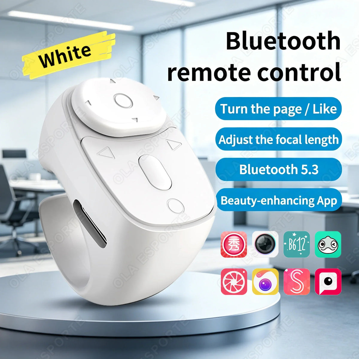 2026 JX-11 Roller Fingertip Ring Remote Control Wireless Bluetooth