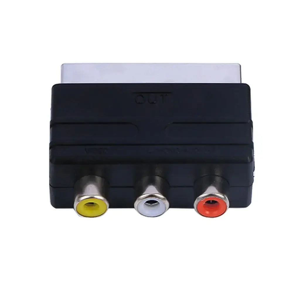 SCART Male to 3 RCA Female Adapter for TV DVD AV Converter