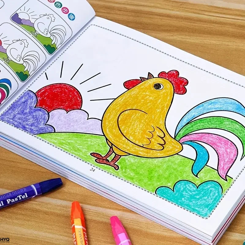 46-Page Kids Drawing Painting Coloring Book Educational Art Supplies