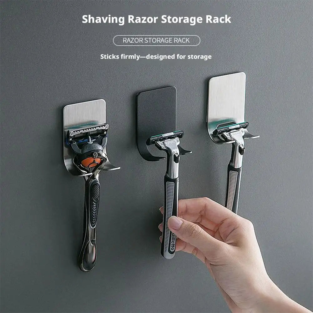 Adhesive Razor Holder – Stainless Steel Wall Mount Shaver Rack
