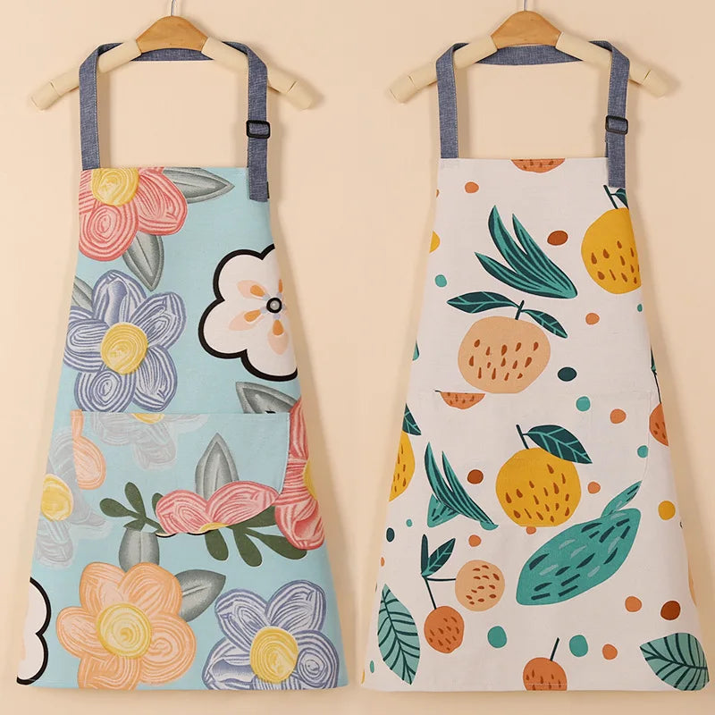 Aprons Fashion Cotton Fabric Waterproof Thickened Dirt Resistant