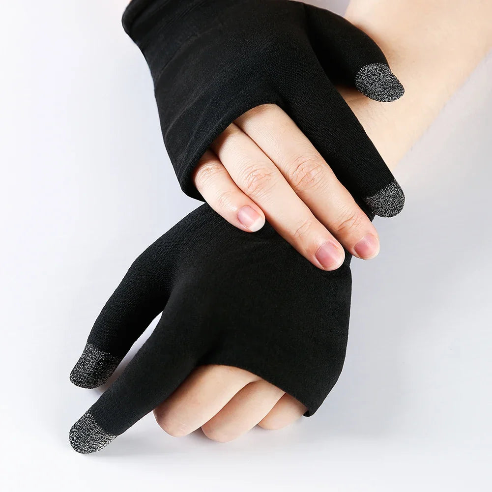 1 Pair Palm Fingertip Gloves Anti-slip Gaming Finger Sleeve