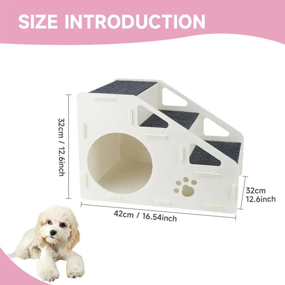 1 Foldable Non-slip Ramp Dog Stairs Small Puppy Ladder House Home