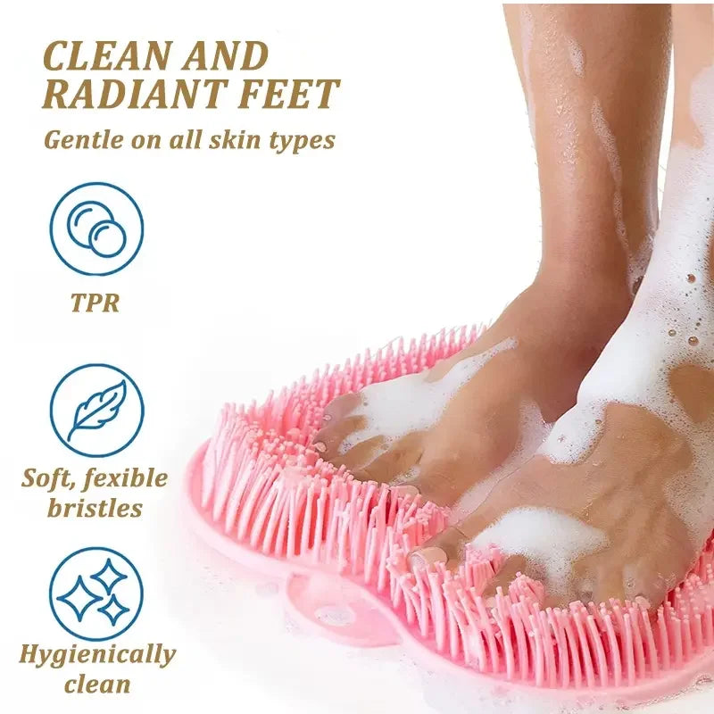 Non-Slip Shower Foot Scrubber Mat – Exfoliating Spa Bath Mat