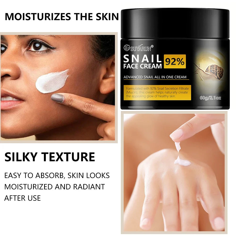 SUYARUN Snail Cream – 24H Hydrating Anti-Aging Moisturizer