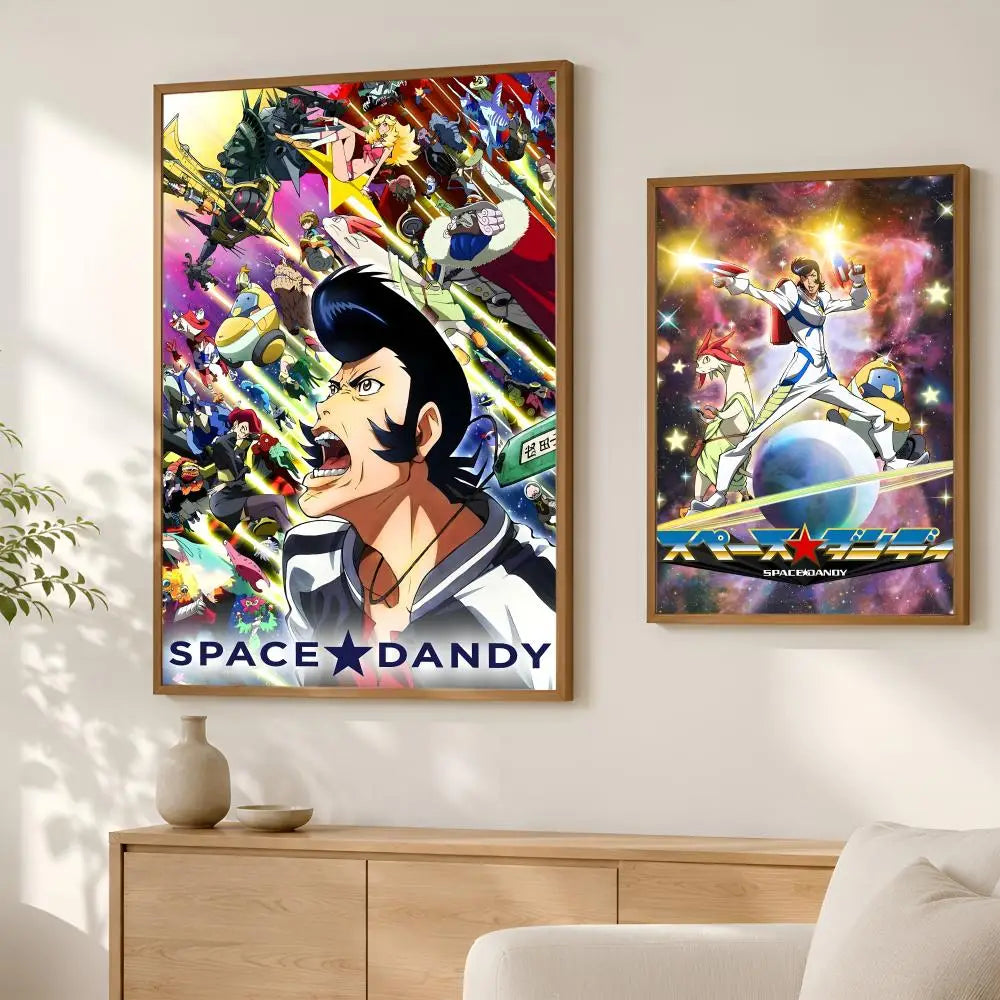 Anime Space Dandy Self-Stick Wall Poster – HD Waterproof Art