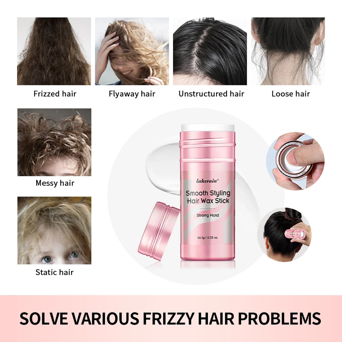 Anti-Frizz Hair Wax Stick | Smoothing Pomade for Women