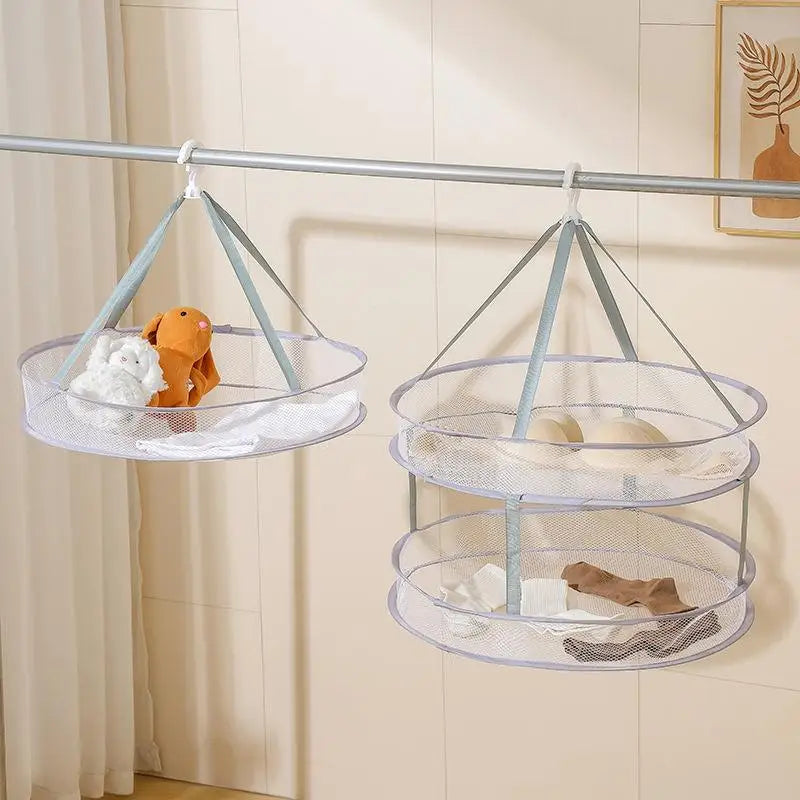 Foldable Flat Mesh Drying Basket | Anti-Deformation Clothes Net