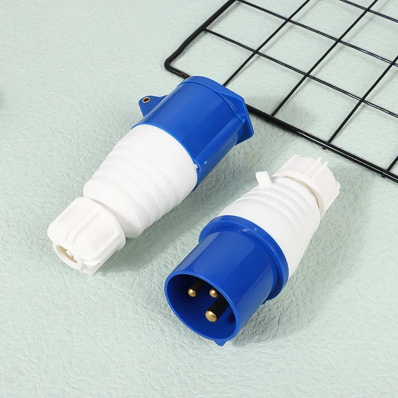 220V 16A 3 Pin Industrial Waterproof Plugs Socket Male Female