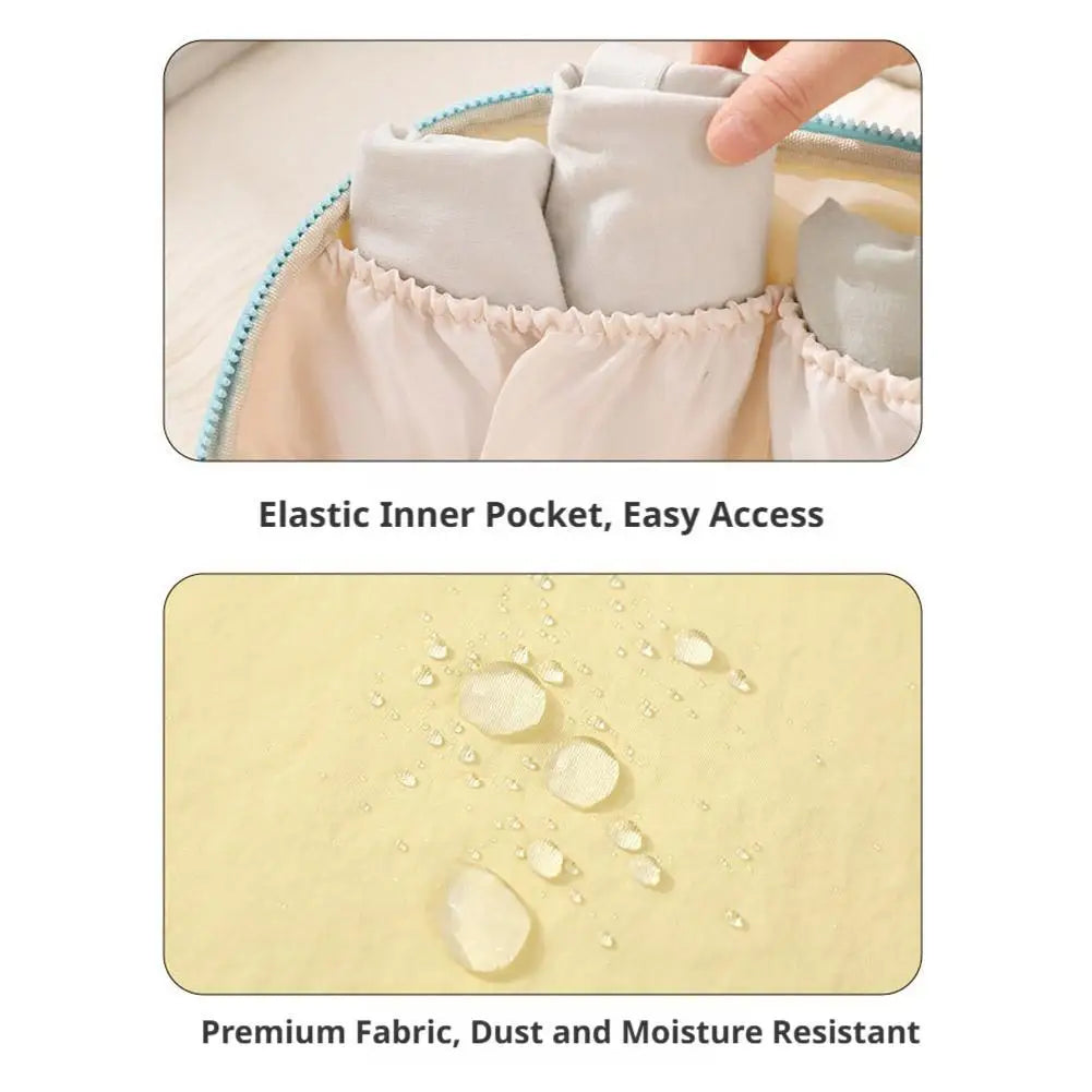 Travel Underwear & Sock Organizer Bag – Soft Fabric Pouch