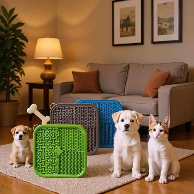 Silicone Slow Feeder Lick Mat for Dogs & Cats | Food Grade