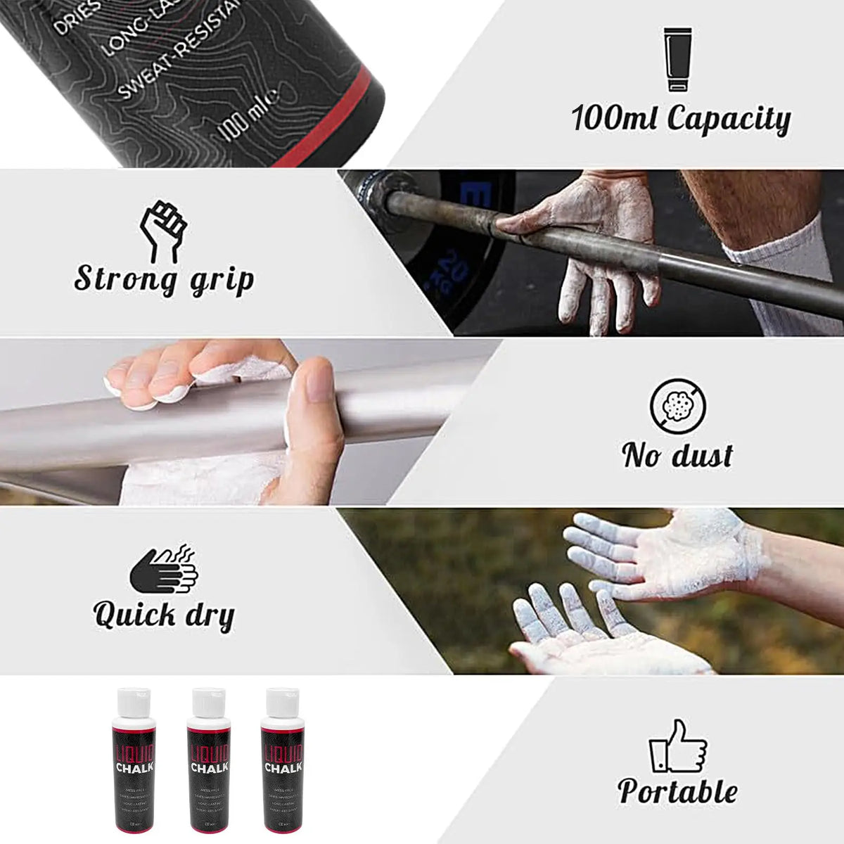 Liquid Workout Chalk – Magnesium Grip for Lifting & Climbing