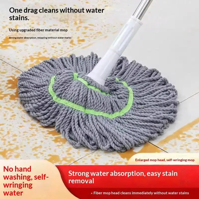 360° Self-Wringing Spin Mop – 2-in-1 Dry & Wet Floor Cleaner