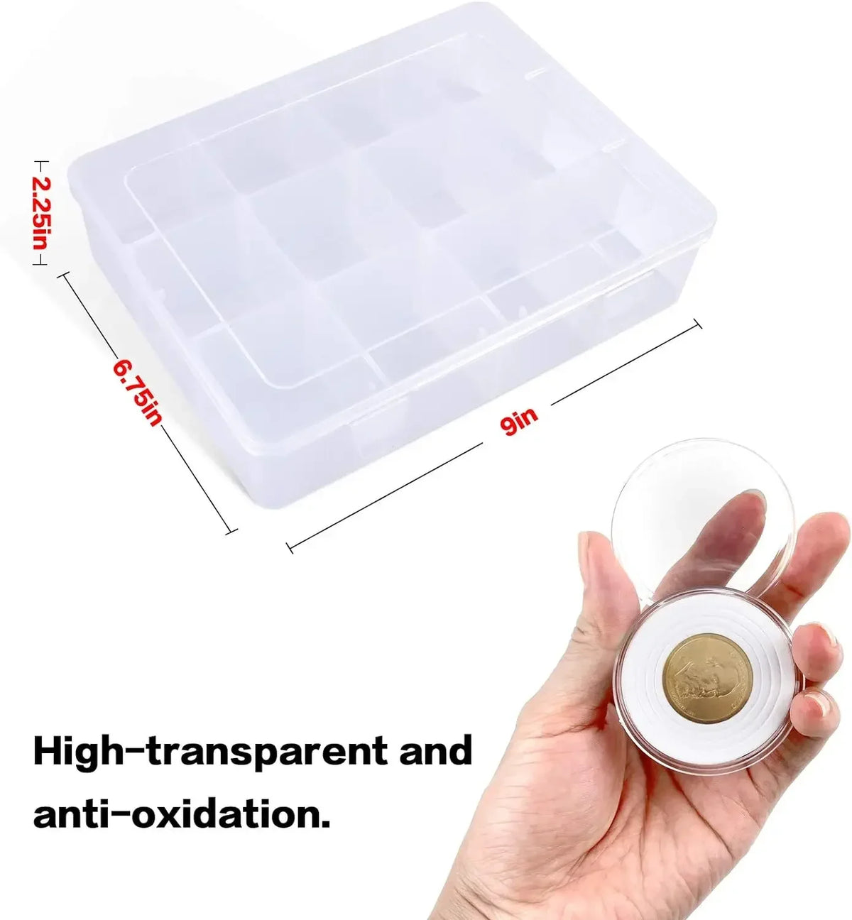 84-Piece Coin Capsules Set – 6 Sizes with Organizer Box