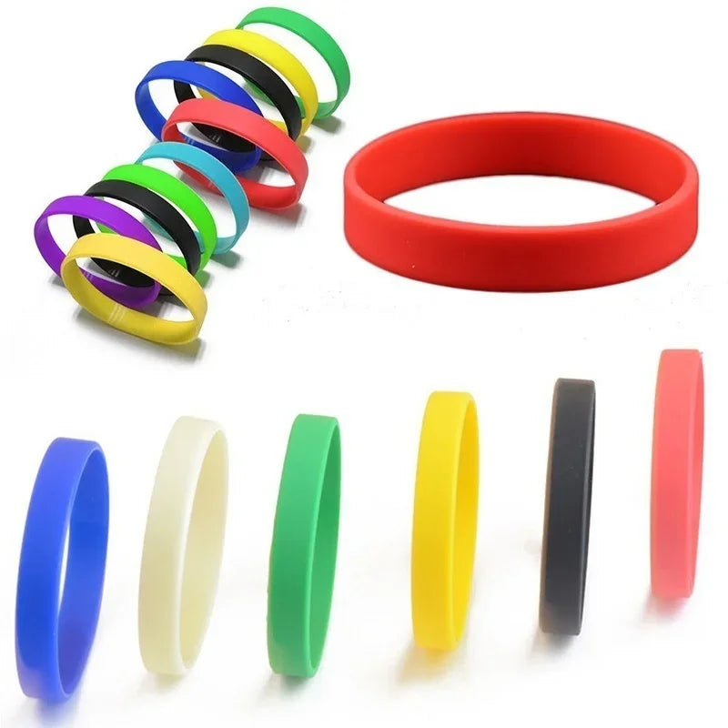 5-Pack Glow Silicone Sports Wristbands – Basketball Bracelet Set
