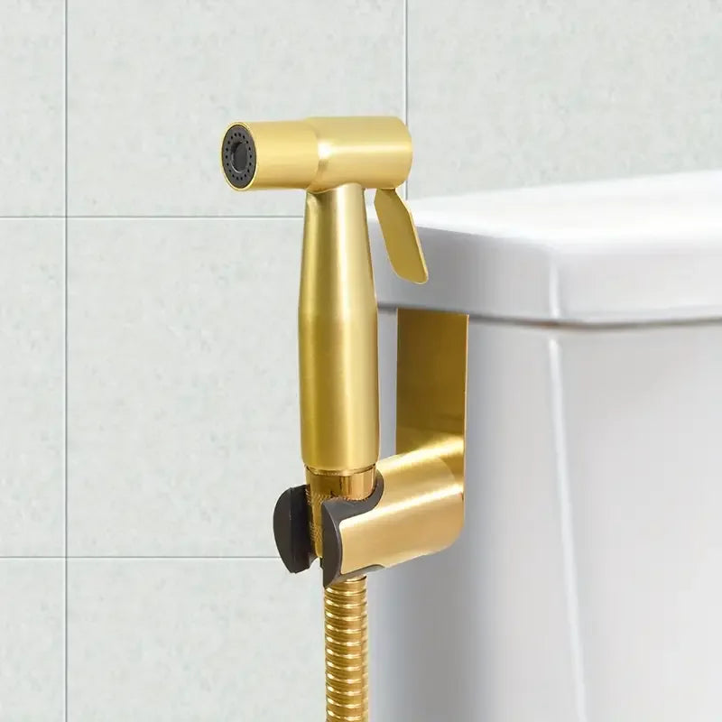 Golden Handheld Bidet Sprayer Set | Stainless Steel & 59" Hose