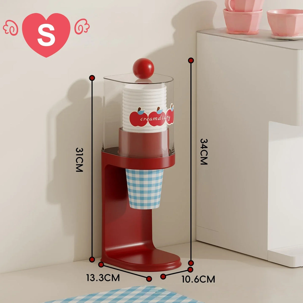 Pull-Type Cup Dispenser for Water Cooler & Bathroom | Plastic