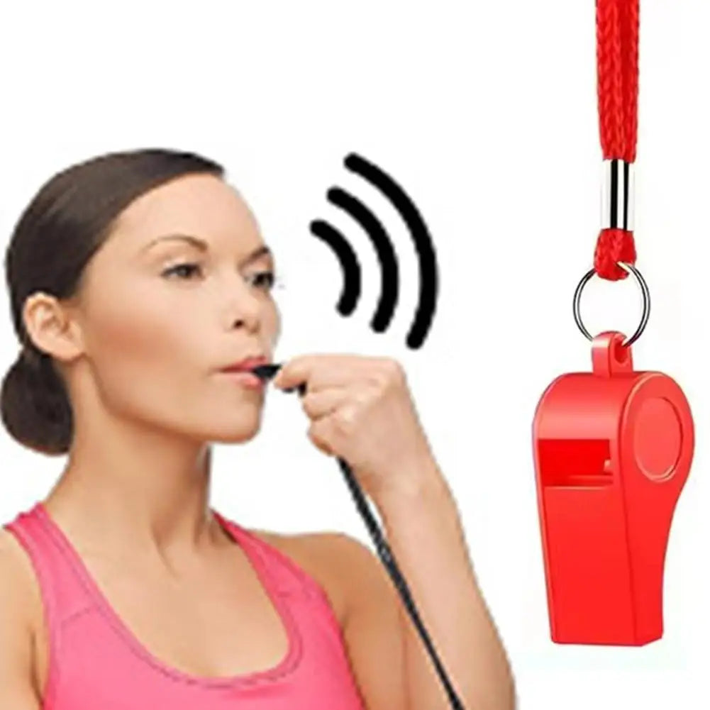Loud Referee Whistle with Lanyard – Sports & Hiking (1/3/5 Pack)