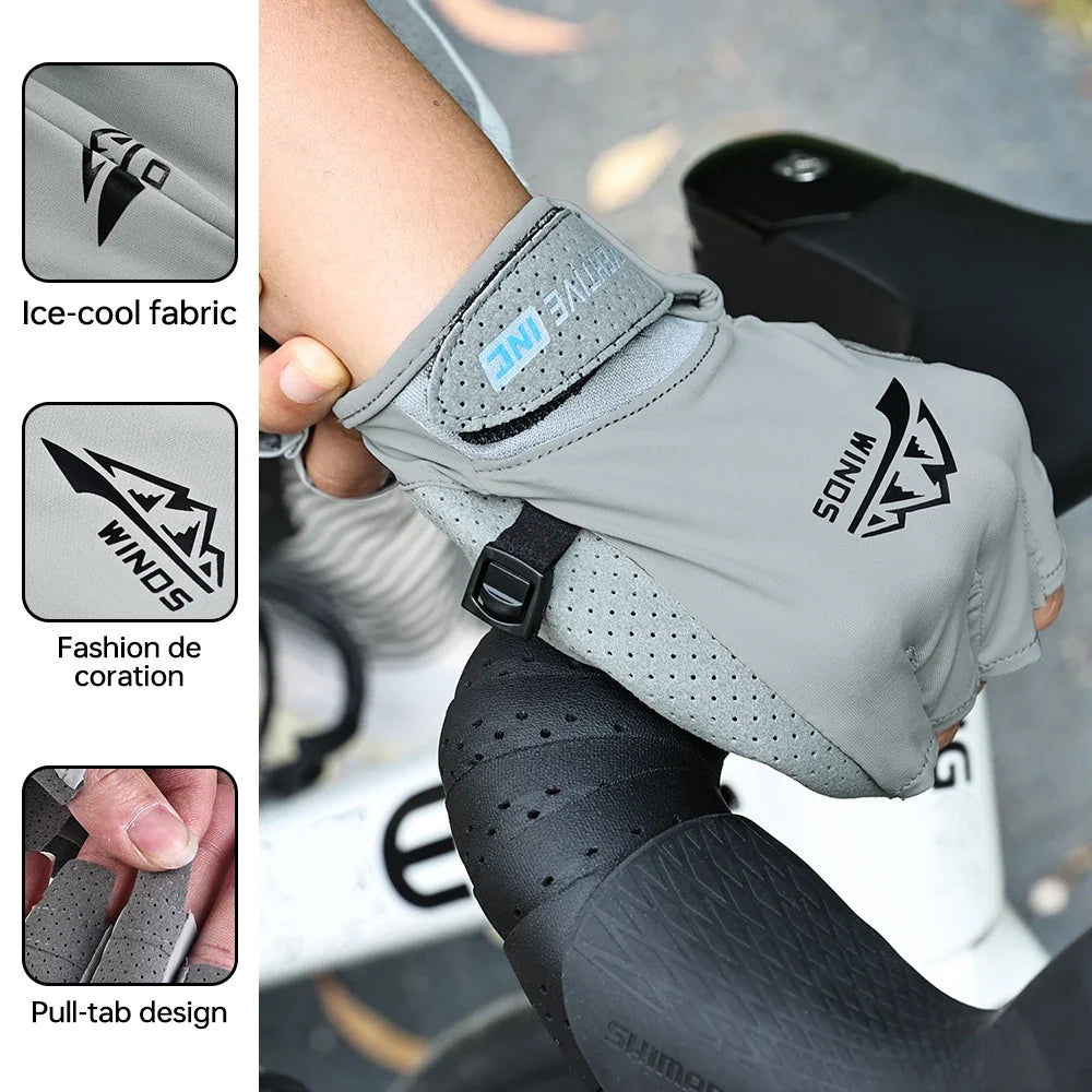 Fingerless Cycling Gloves – UV Protection, Breathable MTB & Road