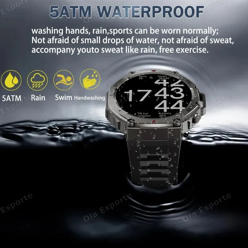 Ola Esporte HW12 Military GPS Smartwatch | AMOLED, 5ATM, 170+ Sports