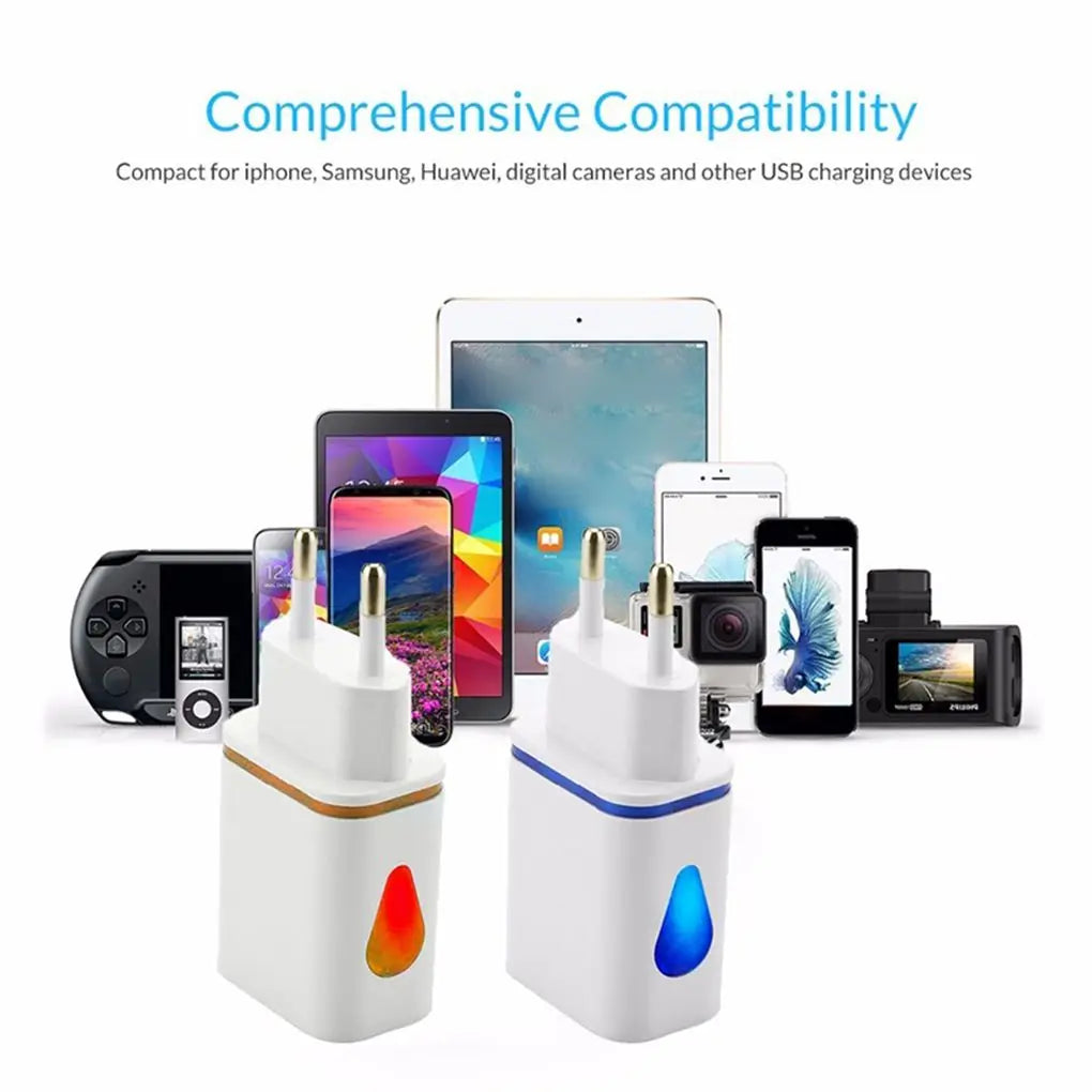 Dual USB Travel Wall Charger 18W | EU & US Plug Universal