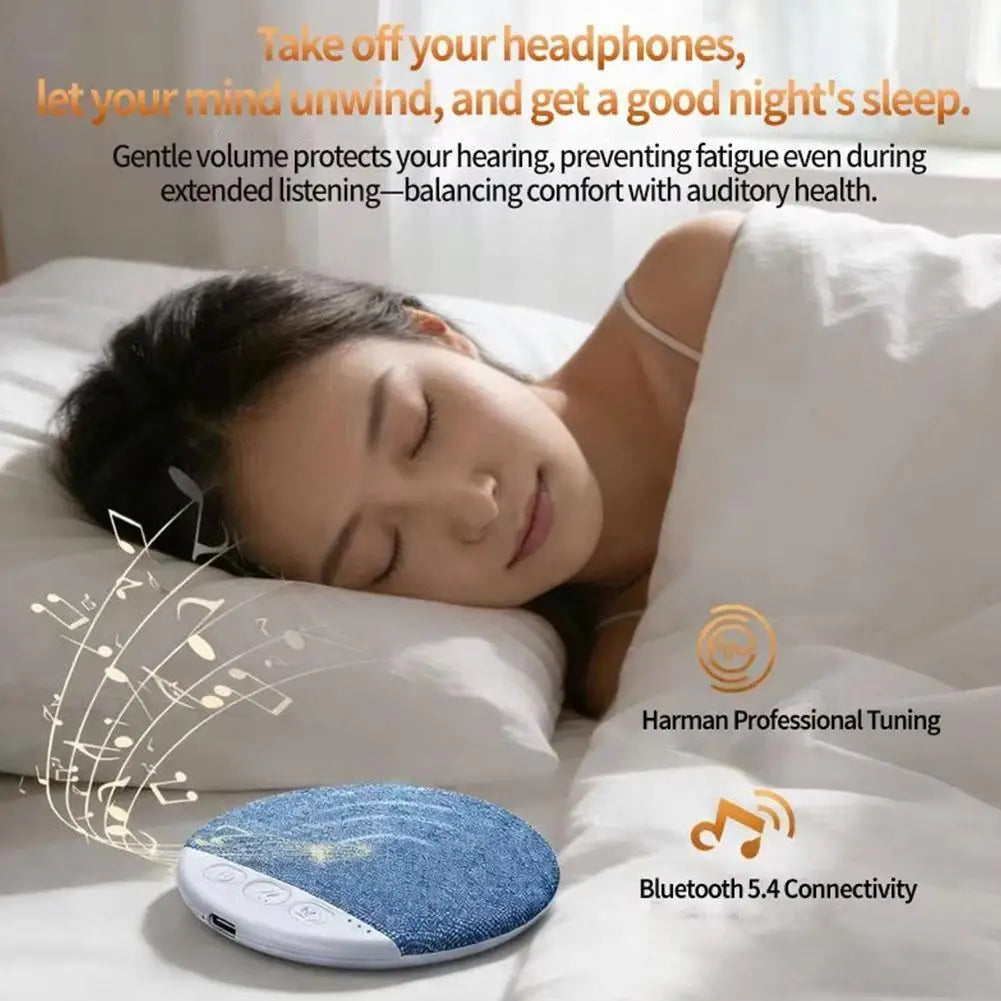 Bluetooth Pillow Speaker – White Noise, Sleep Timer & Bass