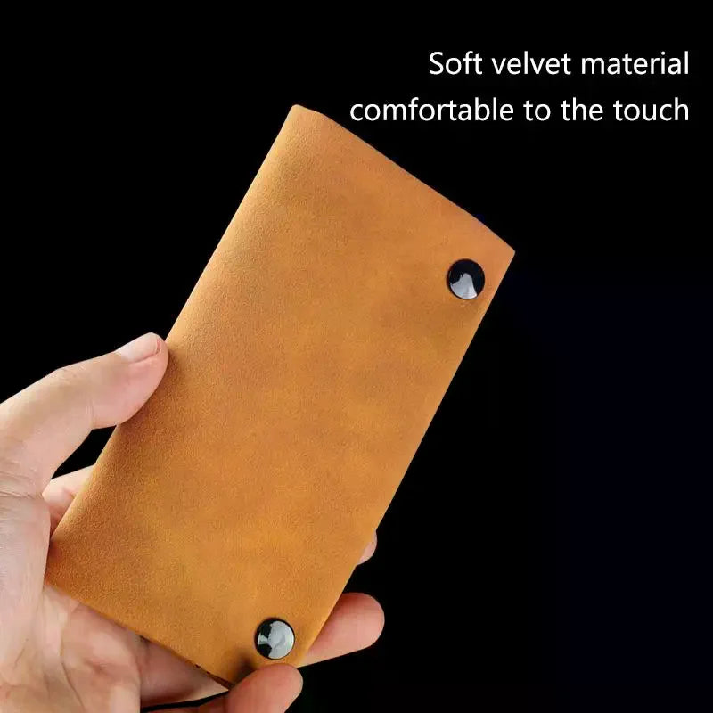 Frosted PU Leather Tobacco Pouch | Foldable Cigarette Storage Bag