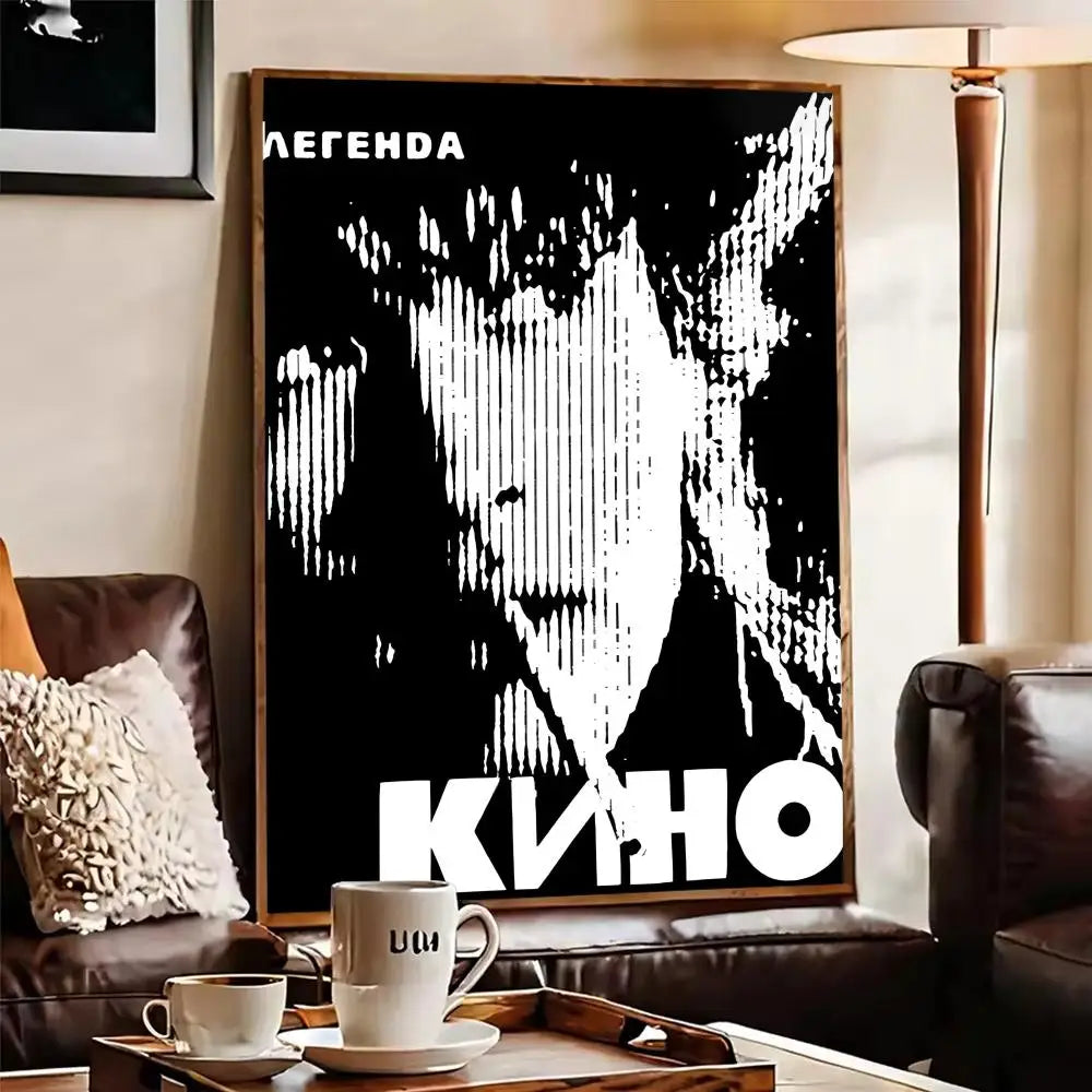 Viktor Tsoi Self-Adhesive Poster Sticker | Modern Wall Art Decor