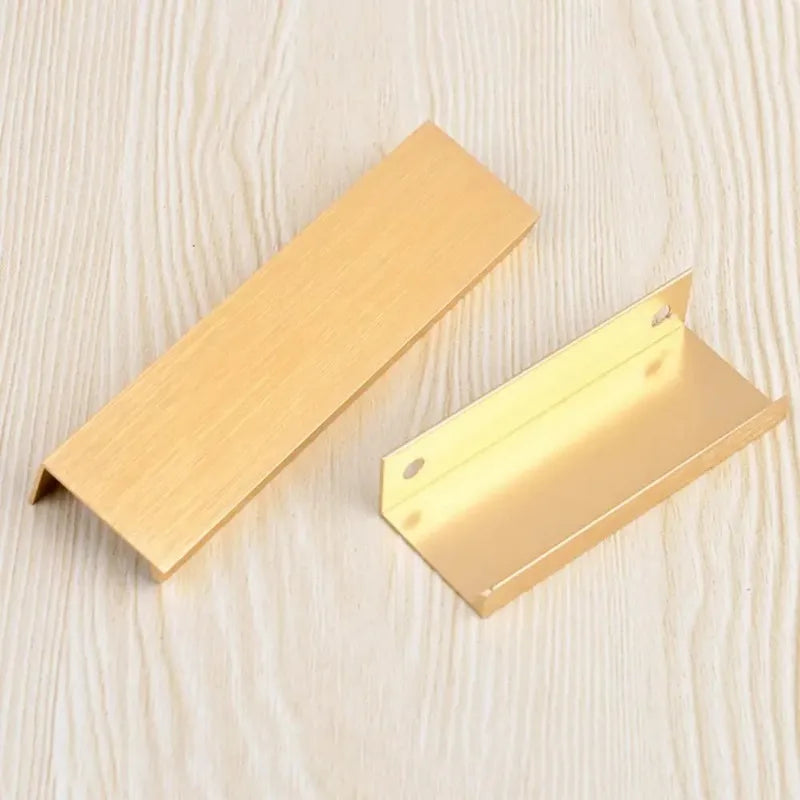 Hidden Drawer Pull Handle – Rose Gold Aluminum Cabinet Hardware