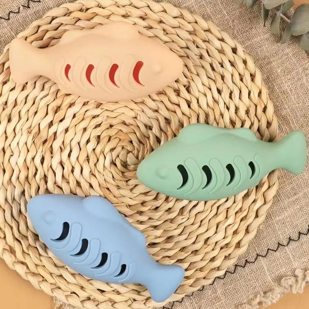 Silicone Fish Cat Toy – Treat Dispenser & Catnip Stuffer