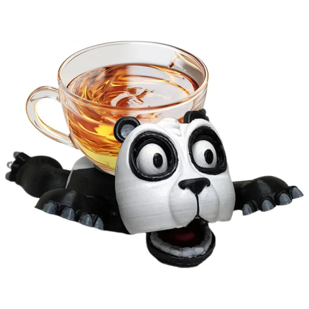 3D Funny Tea Coasters Panda Cup Holder Insulated Drink Mat Wine