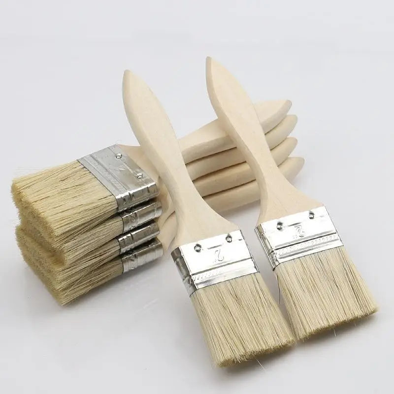 10-Piece Small Paint Brush Set – Wooden Handle Art & Craft