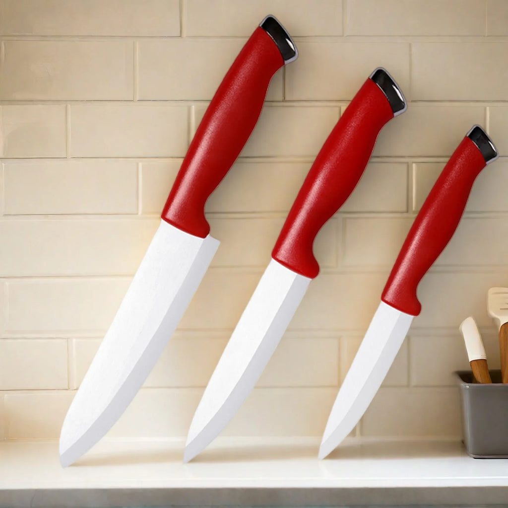 Ceramic Chef Knife Set with Sheaths – Sharp & Rust Proof