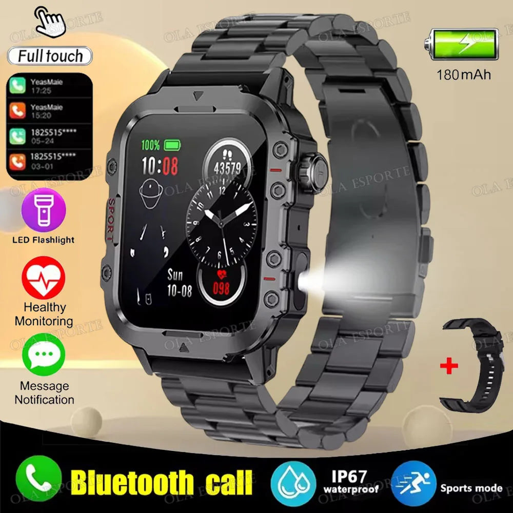 2026 Smartwatch Military Outdoor Sports Waterproof Watches Man Woman