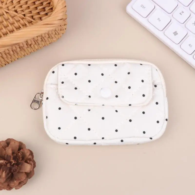 Polka Dot Storage Bag – Cute Coin Card Key Pouch Wallet