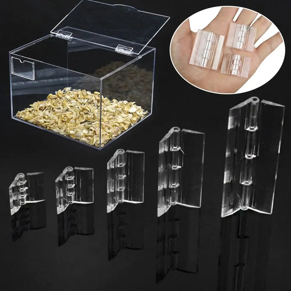 Clear Acrylic Folding Hinges 270° | 10 Pcs DIY Cabinet Hardware