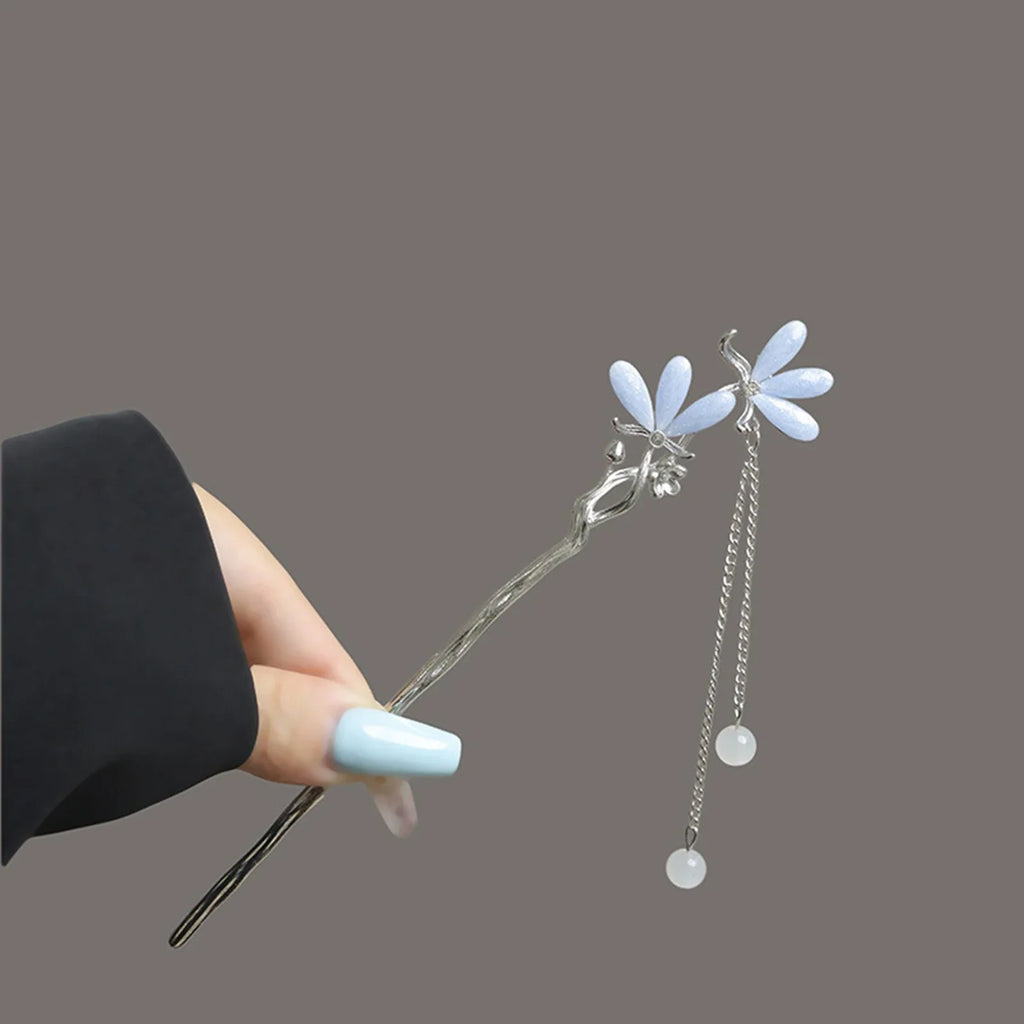 Chinese Style Alloy Hair Sticks – Floral Hanfu Hair Accessory