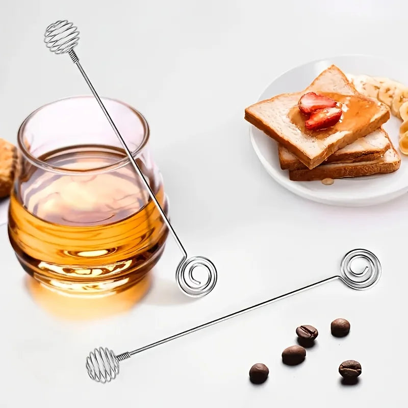 Stainless Steel Honey Stir Bar – Long Handle Mixing Spoon