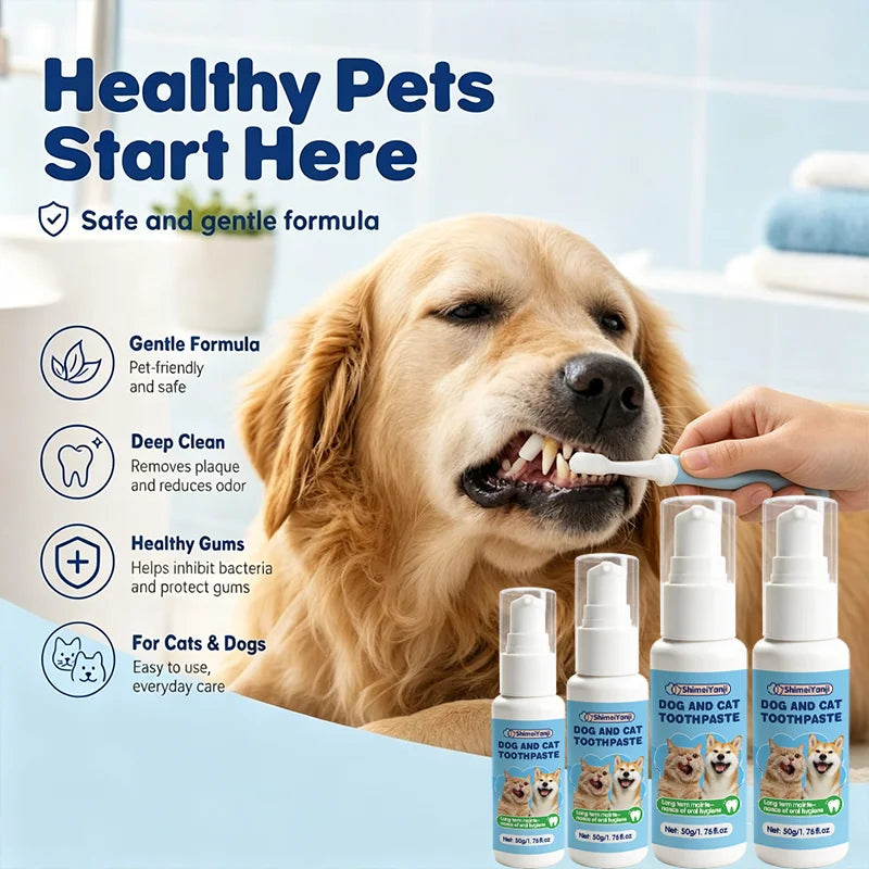 Pet Toothpaste Mint Flavor – Plaque & Tartar for Dogs & Cats